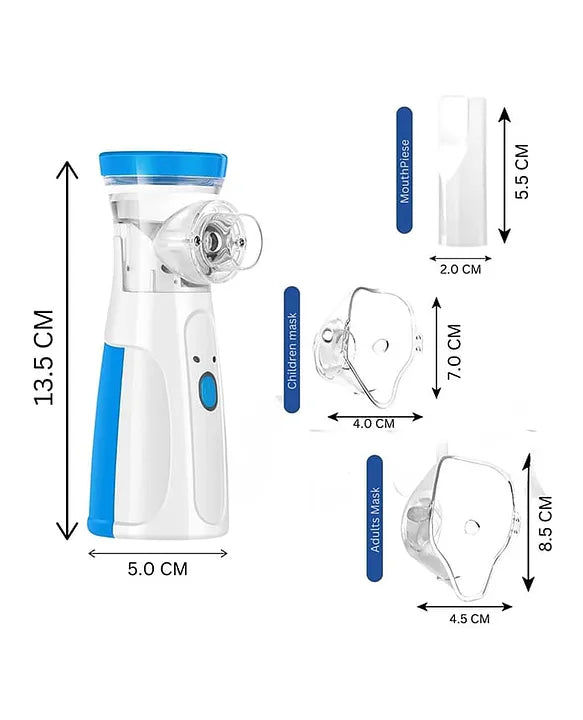 Portable Mesh Nebulizer, Silent & Compact Nebulizer Machine for Adult and Kids