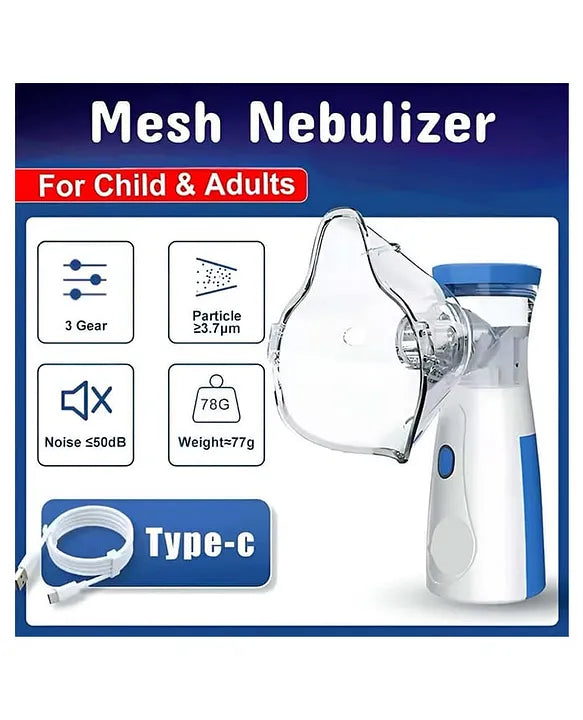 Portable Mesh Nebulizer, Silent & Compact Nebulizer Machine for Adult ...